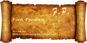 Font Perenna névjegykártya